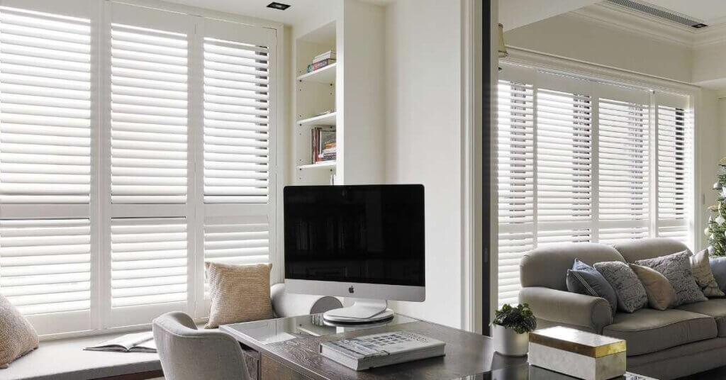 Normandy Wood Shutters Living Room