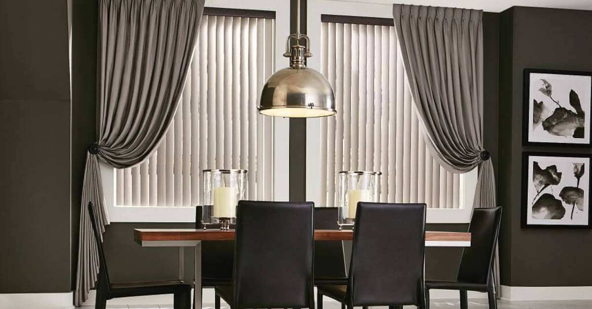 Often made from PVC or treated fabric, vertical blinds resist stains and are simple to clean with a damp cloth.