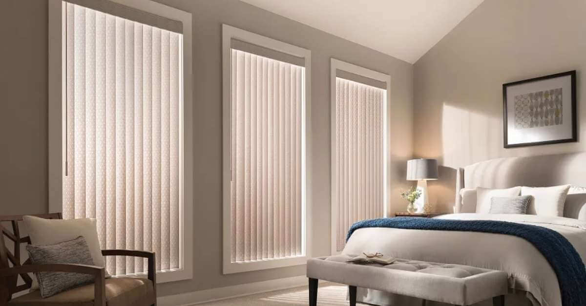 Vertical blinds for bedrooms are built to last, with materials designed to resist warping, fading, and general wear and tear.