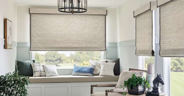 Graber Woven Shades Reading Nook